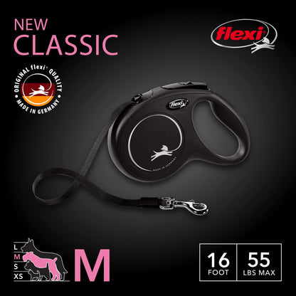 FLEXI® Classic Tape Retractable Dog Leash. Chosen for real quality, fits naturally into modern pet