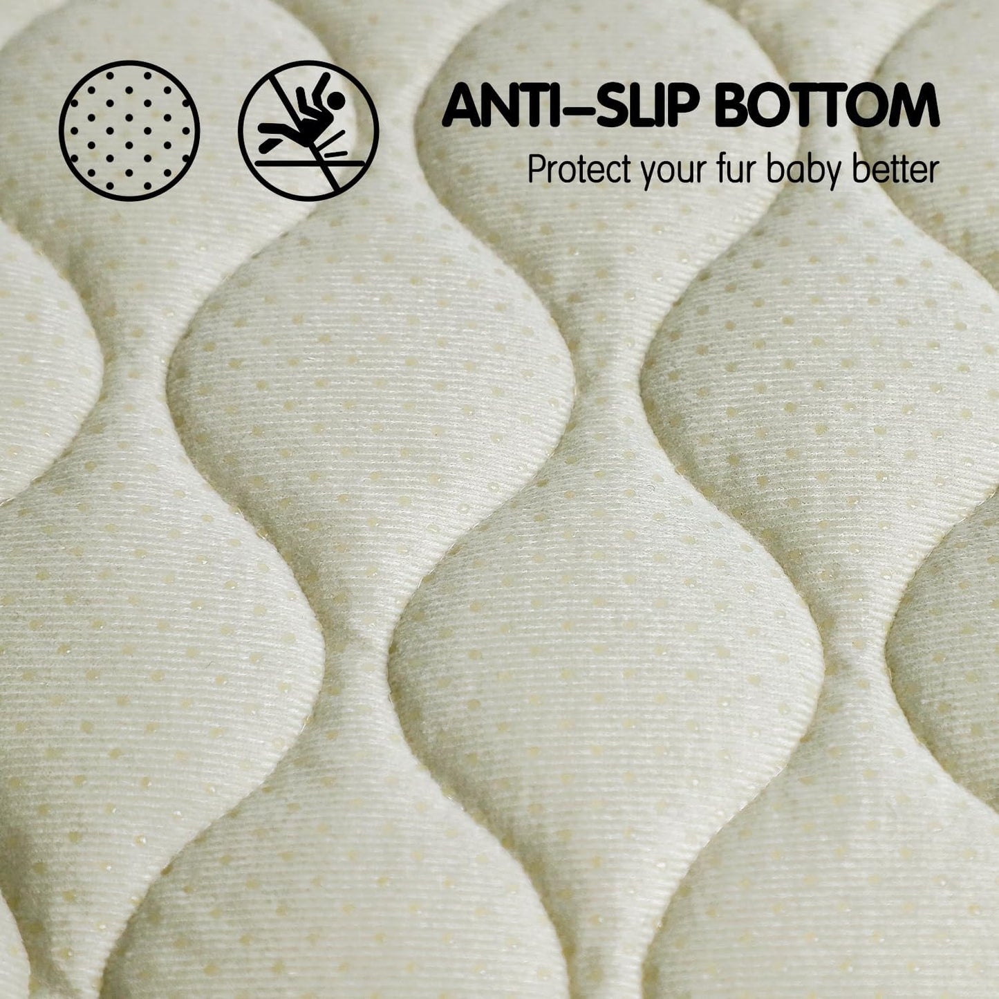 furrybaby Dog Bed Mat Flat Crate Mat with Anti-Slip Bottom Machine Washable Pet Kennel Pad for Dog Sleeping (XS 22x13'', Grey Mat)