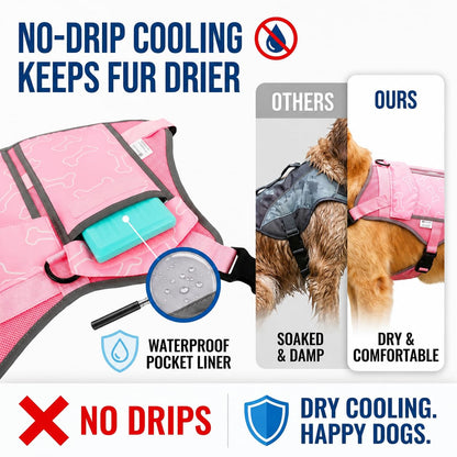 Cooling Dog Vest Harness with 4 Ice Packs. Chosen for real quality, fits naturally into modern pet
