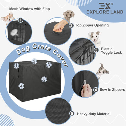 Explore Land Dog Crate Cover Heavy Duty Polyester Pet. Chosen for real quality, fits naturally into