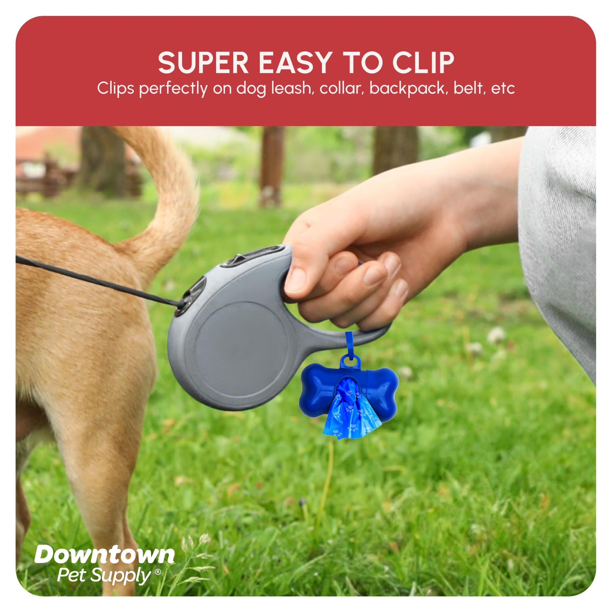 Downtown Pet Supply Poop Bags for Dogs with Dispenser. Chosen for real quality, fits naturally into