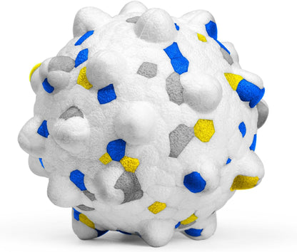 2.36'' Dog Balls for Dogs Aggressive Chewers Indestructible Tennis Durable Bouncy Interactive Dog Toy Balls for Fetch Game Floating Training(White Medium)