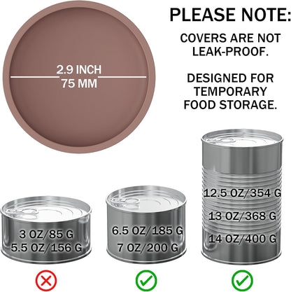 OHMO 2 Pack Pet Food Can Lids, (12.5-14oz) BPA Free Silicone Covers for Cat and Dog Food Cans, Mars&Coral