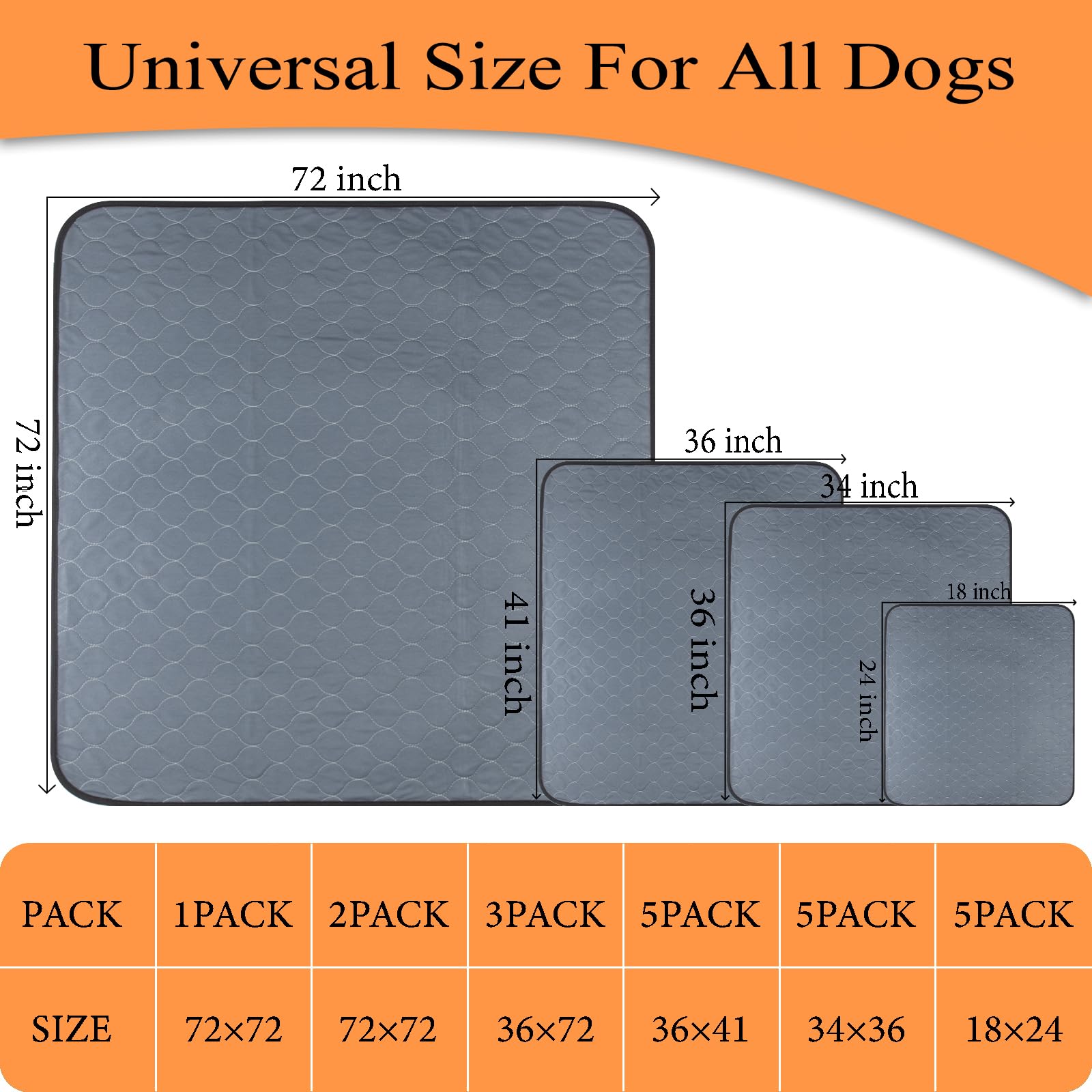 Bunlitent Extra Large Washable Pee Pads for Dogs 72" x. Chosen for real quality, fits naturally