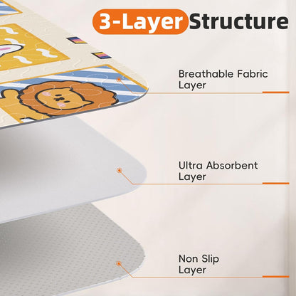 PJYuCien Washable Pee Pads for Dogs 2 Pack, 67" x 26" Octagonal Reusable Pee Pads for Dogs, Leak-Proof Pet Training Pads, Puppy Pads for Non-Slip, Designed for 24/30/36/42'' Width 8 Panels Pen