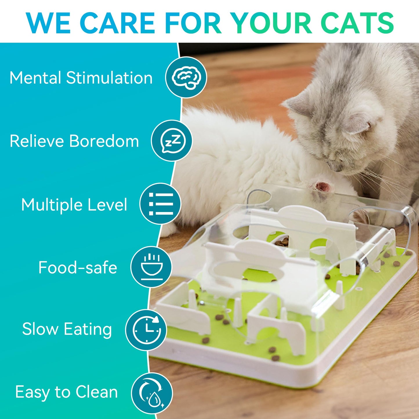 ALL FOR PAWS Interactive Cat Puzzle Feeder & Slow Feed. Chosen for real quality, fits naturally