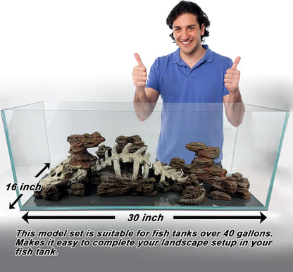 Fish Tank Decor Rocks.Aquarium Decoration Model.Easy Superior Aquascape (Wilderness Keel)