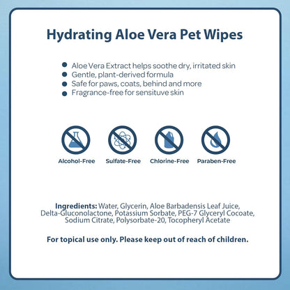 Best Pet Supplies Pet Grooming Wipes for Dogs & Cats,Deodorizer for Coats & Dry, Itchy, or Sensitive Skin, Clean Ears, Paws, Body, & Butt - Hydrating, Aloe Vera, 400 Count.