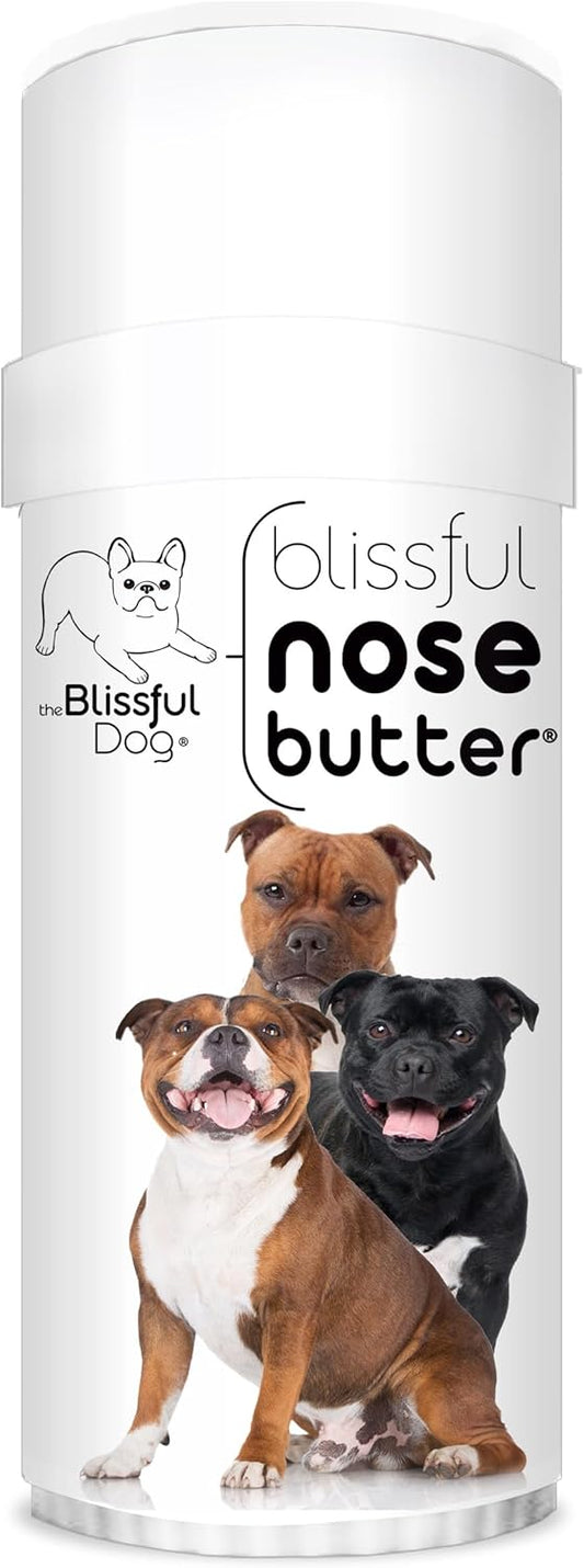 The Blissful Dog Staffordshire Pitbull Terrier Nose Butter, Versatile Dog Nose Balm for Dry Nose