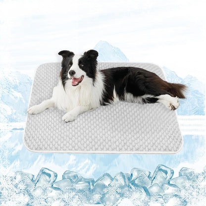 MICROCOSMOS Pet Cooling Mat & Sleeping Pad- Breathable Bubble Surface, EZ Clean. Keep Cooling for Pets, Kids and Adults in Summer.(GreyWhite, 36" x 36")
