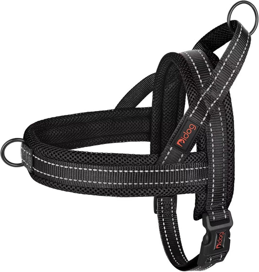 Didog No Pull Dog Harness with Soft Mesh Padded,Reflective & Quick Fit Light Weight Dog Strap Vest Harness,Easy for Walking Training (XS:Chest 15-18", Mesh-Black)