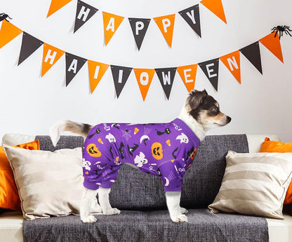 Dog Halloween Pajamas Dog Costumes Pjs Stretchy Funny Costumes Pet Clothes Outfit Pajamas for Small Dogs Puppy Cat(XS)