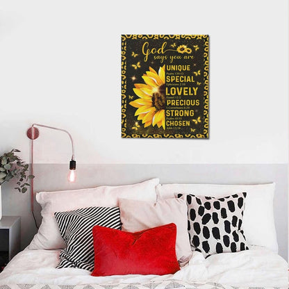 Christian Sunflower Bathroom Pictures Wall Art, Bible Verse Bathroom Wall Decor for Bedroom Office Wall Decorations for Bathroom Living Room Painting Artwork Modern Poster Prints 24"L x 20"W