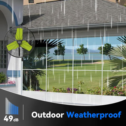 Pro 9500 CFM 24" Outdoor IP44 Waterproof Wall Mount Fan, 3-Speed Oscillating Metal Fans with Enclosure Motor, Heavy Duty Wall Fan for Patio, Warehouse, Garage, and Jobsite