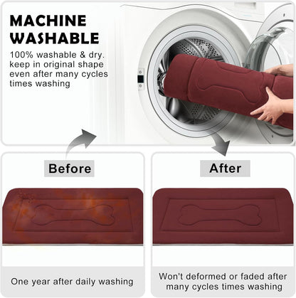 JoicyCo Dog Bed Large Crate Mat 42 in Non-Slip Washable Soft Mattress Kennel Pads