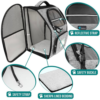 PetAmi Dog Backpack Carrier Airline Approved Cat Pet. Chosen for real quality, fits naturally into