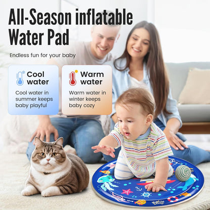 cat Cold pad, Portable Water-Filled, Interactive cat Toy, Suitable for All Kinds of Pets, Keeping Your Pets Cool in Summer Ocean Blue