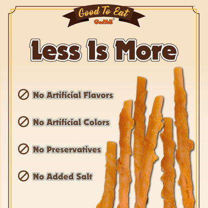 Gootoe Turkey Tendons for Dogs –All-Natural, Hypoallergenic Dog Treats, Rawhide Alternative, Long Lasting Puppy Chews, Healthy Dog Treats for Medium Breeds, Twists (M), 6 Count Pack