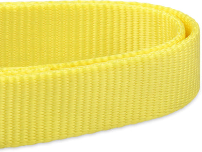 Hyhug Pets Solid Color Classic Regular Heavy Duty Basic Collar for Large Dogs, Unique Design Adjustment Triglide Slide (Buckle) Can Attached Name Tag Accessories. (Large, Illuminating Yellow)