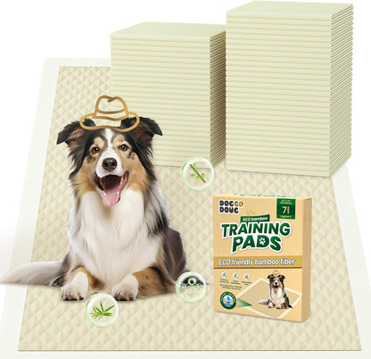 Puppy Pads 7 Count Small 22x22in Bamboo Training Pads Deodorizing Leakproof Quick Drying Dog Pee Pads Super Absorbent Disposable Pee Pads for Dogs Puppies, Doggie, Cats, Rabbits