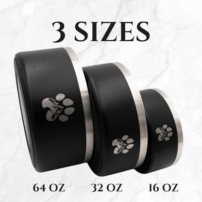 Stainless Steel Dog Bowl for Small-Large Dogs | Double Wall Insulated, Non-Slip Base Heavy Duty Water and Food Bowls for Dogs & Cats | Pet Safe BPA Free & Dishwasher Safe | 64 Oz - Red