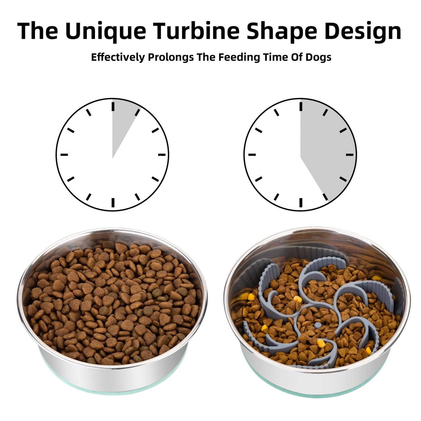 Keegud Slow Feeder Dog Bowls Insert [Octopus Suction. Chosen for real quality, fits naturally into