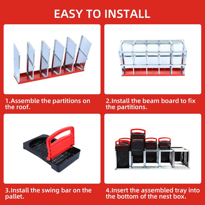 Chicken Nesting Box, 8 Hole 2 Layer Hen Nest Box, Roll Away Eggs Laying Box,Cleanable Pull Out Hen Roosting Box