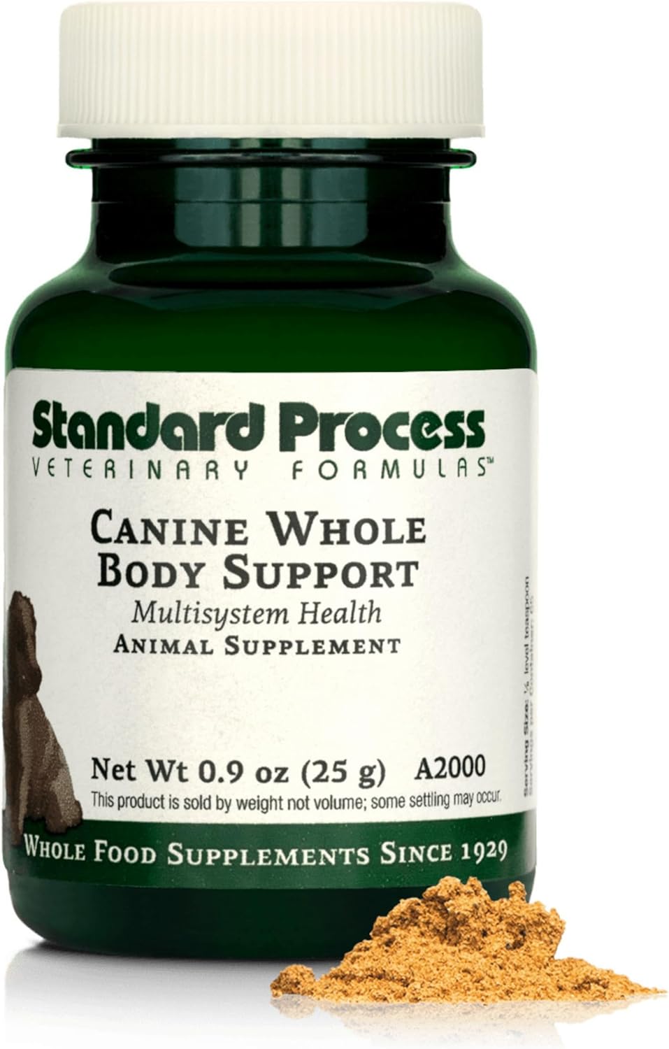 Standard Process Inc. Canine Whole Body Support - Multisystem Support Supplement for Canines - Nutritional Powder for Daily Health Maintenance - Multisystem Supplement Formula - 25 g