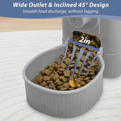 Fhiny Rabbit Food Dispenser, 40oz Large Capacity Hanging Gravity Bunny Feeder for Cage Automatic Guinea Pig Feeding Bowls Pet Food Storage for Bunny Guinea Pig Chinchilla Ferret Cat Puppy