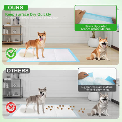 Pee Pads for Dogs & Cats, Extra Large 36"X51", 100 Count, Blue, Polymer & Polyethylene (PE), 6 Layers, Disposable Pet Training Pads