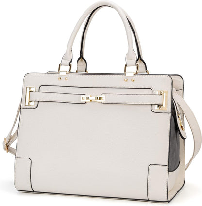 Fashion Pet Carrier Dog Cat Carrier Purse Soft-Sided Leather Handbag Pet Tote Bag for Small Dogs Puppy and Cats TSA Airline Approved (Beige)