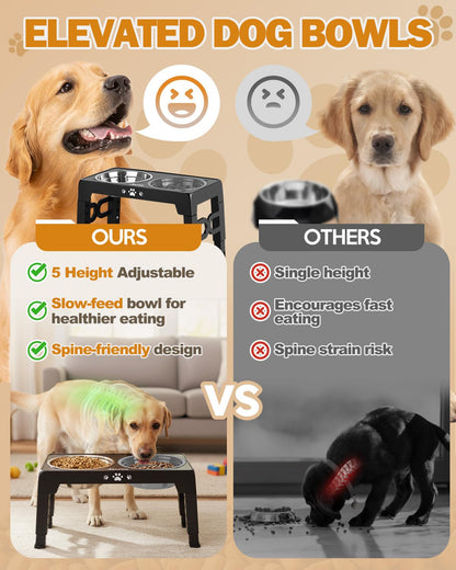 Jovrun Elevated Dog Bowls for Medium Large Size Dogs. Chosen for real quality, fits naturally into