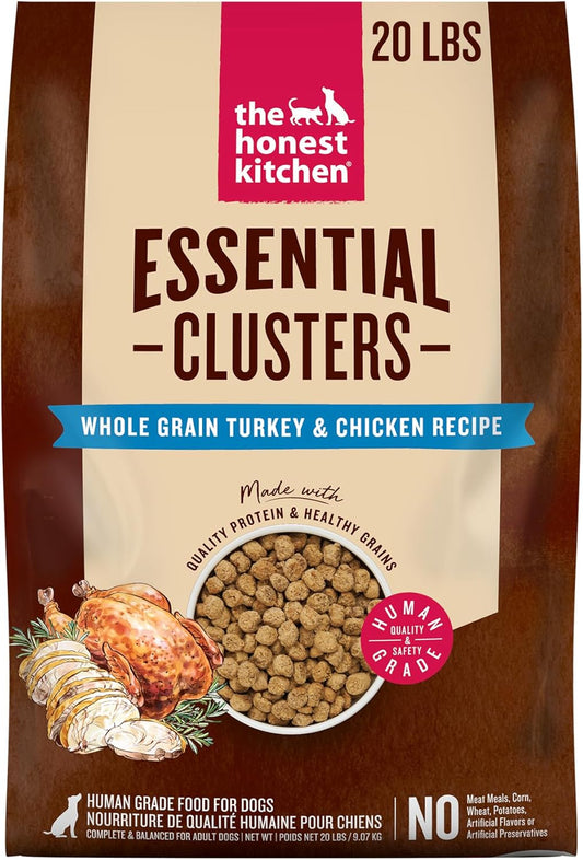 The Honest Kitchen Essential Clusters Dog Whole Grain Turkey & Chicken 20 lb Bag