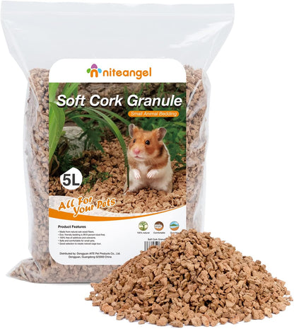 Niteangel Natural Coco/Cork Hamster Bedding Pet Litter for Dwarf Syrian Hamsters, Gerbils, mices, Degus or Other Small Animal