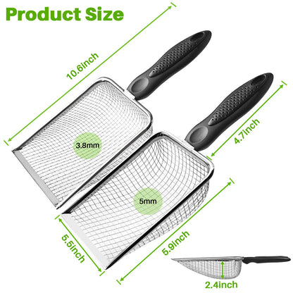2 Pack Cat Litter Scoop with 3.8mm & 5mm Mesh. Chosen for real quality, fits naturally into modern