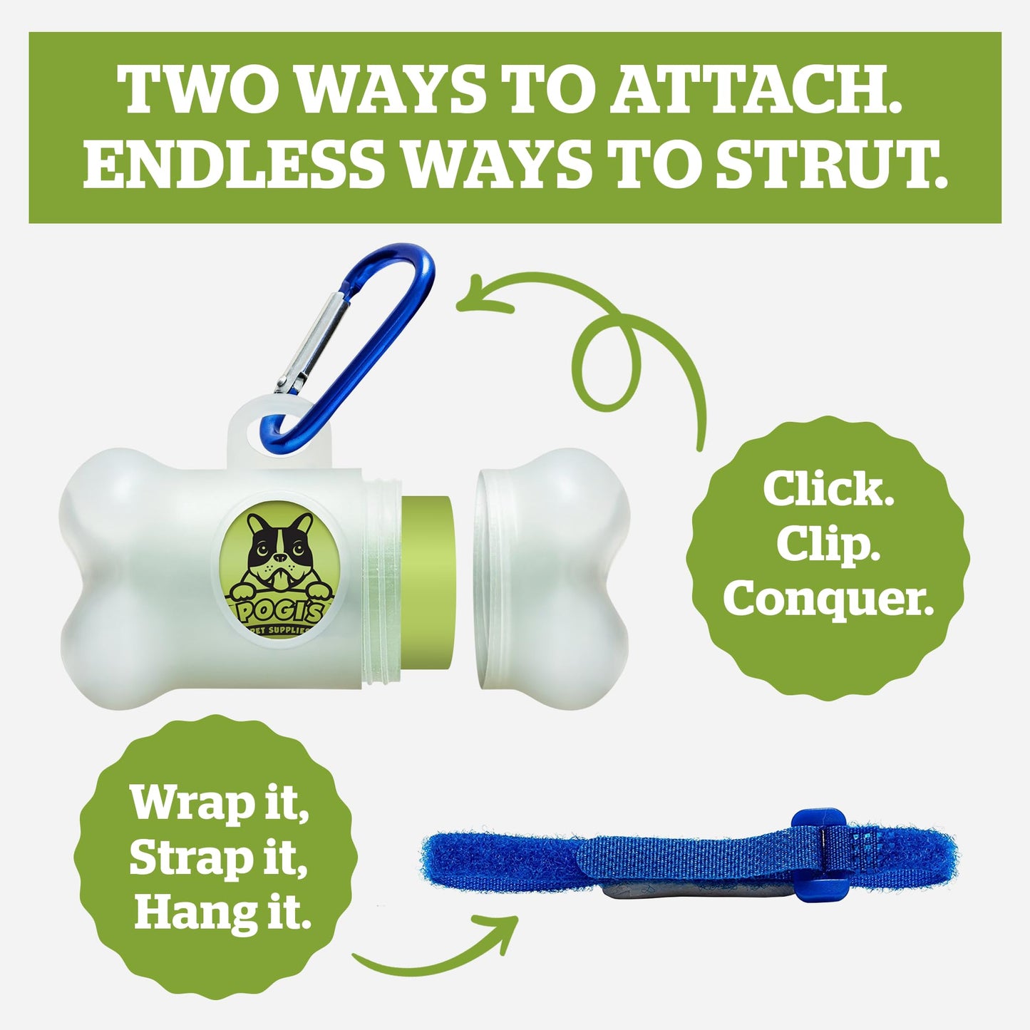 Pogi's Dog Poop Bag Holder & Dispenser. Chosen for real quality, fits naturally into modern pet
