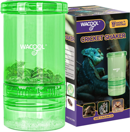 Cricket Calcium Powder Mixer for Reptiles, Cricket Feeder with Calcium for Reptiles, Reptile Calcium Duster Cricket Food for Reptile Bearded Dragon Gecko Terrarium Tank Accessories