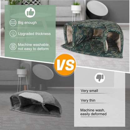 Unicorn Catcher Guinea Pig Hideout Large Guinea Pig Bed Cozy Guinea Pig House Warm Guinea Pig Tunnel Washable Guinea Pig Accessories for Small Pet Hamster/Chinchilla/Bunny, Green