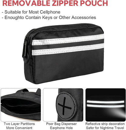 Hands Free Dog Leash, Waist Leash for Dog Walking 2 Dogs, Double Dog Leash for Two Dogs with Padded Handles, Dog Leashes for Medium and Large Dogs, Dog Walking Accessories,Tangle Free,No Pull