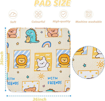 PJYuCien Washable Dog Playpen Mat, 36”x 36”, Leak-Proof Reusable Puppy Pee Pads, Non-Slip Pee Mat for Whelping Pads, Crate, Potty Training, Puppy Playpen (Note: Mat Only, Playpen Not Included)