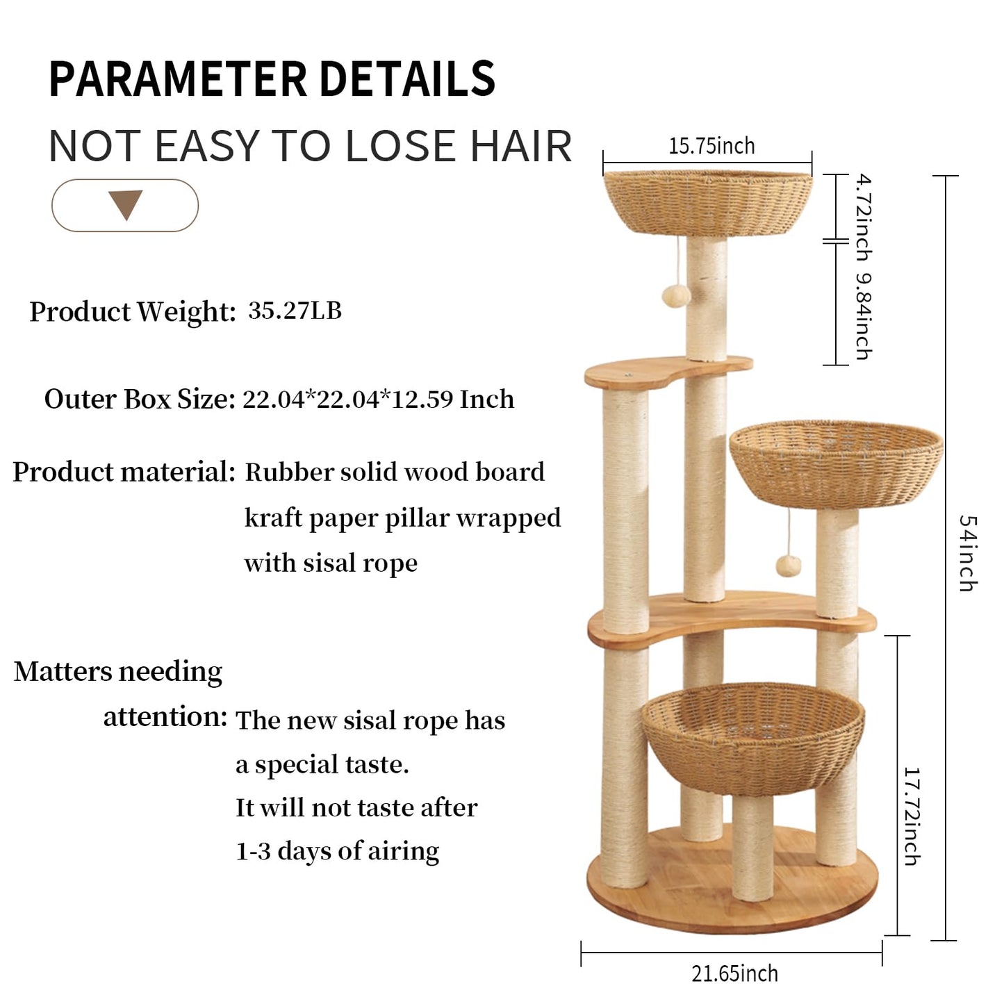SHODMI 54" Modern Cat Tree Tower for Indoor Cats. Chosen for real quality, fits naturally into