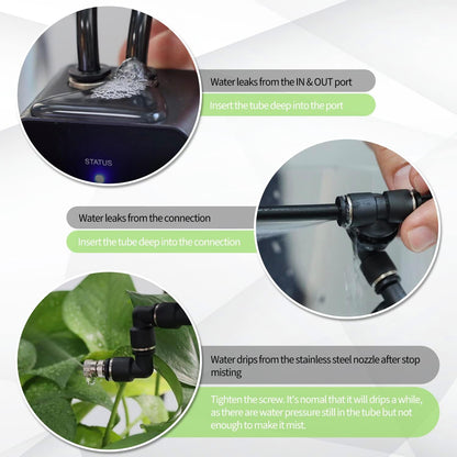 moistenland Reptile Humidifier, Misting System for Terrariums, Automatic with Adjustable Spray Nozzles, Black