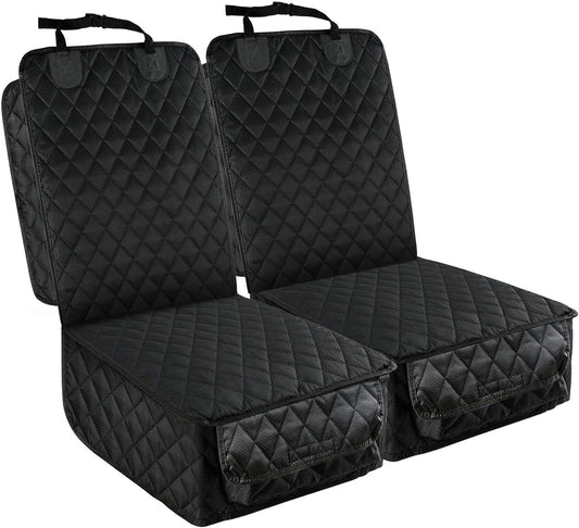 PETICON Front Seat Cover 2 Pack, Full Protection Dog Car Seat Cover with Side Flaps, Nonslip