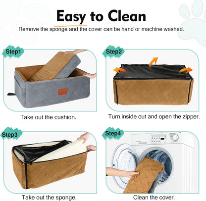 Dog Car Seat for Large Medium Dogs,Washable Pet Carseat Under 55 lbs or 2 Small Dogs,Dog Booster Seat with Thick Cushion,2 Safety Leashes