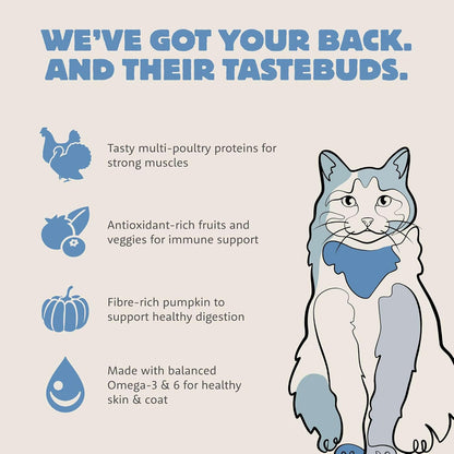 Range Rotisserie, Dry Cat Food, Chicken Meal and Turkey Meal Adult Recipe with Grains, 3 lb Bag