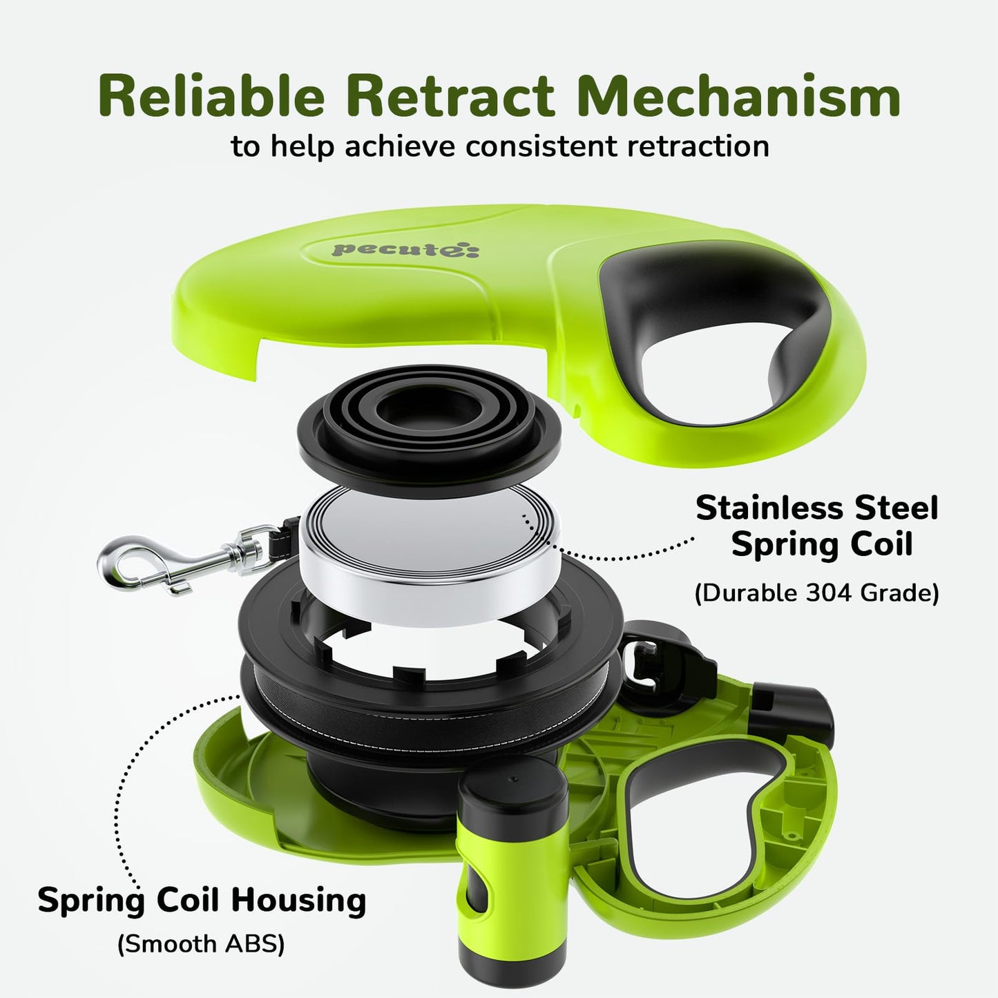 Pecute 32ft Retractable Dog Leash with Reflective. Chosen for real quality, fits naturally into