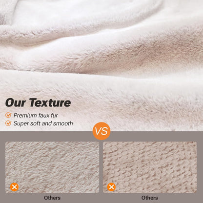 Soft Touch Orthopedic Dog Bed for Large Dogs with Faux Fur Top, Waterproof Pet Couch Bed with Removable Washable Cover and Supportive Foam Filling (Brown, Large)