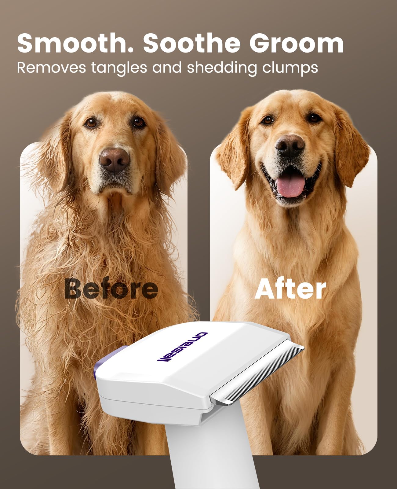oneisall Dog Hair Vacuum Shedding Grooming Brush Kits. Chosen for real quality, fits naturally into