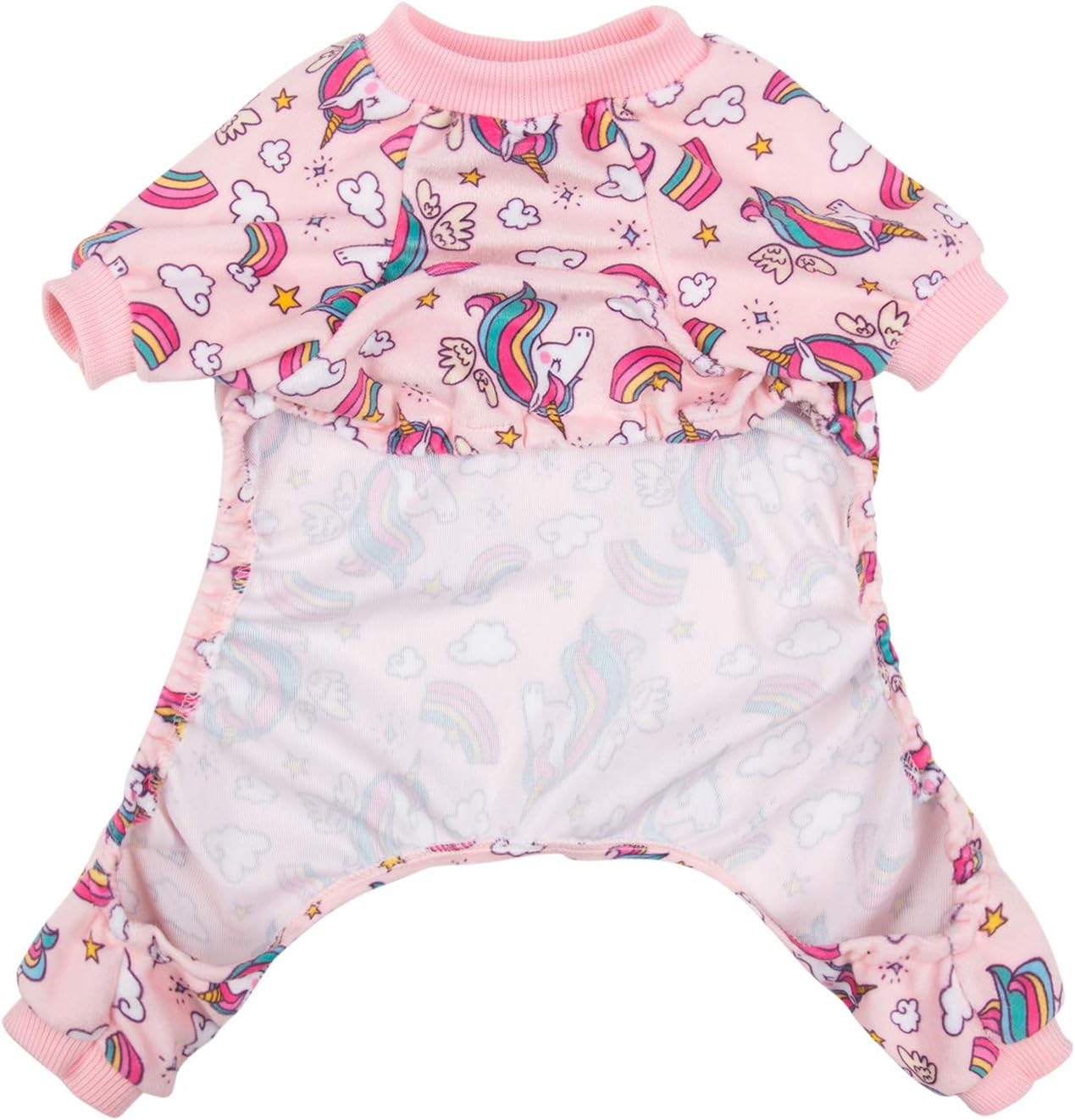 CuteBone Small Dogs Outfit Soft Puppy Onesies Pjs Dog Pajamas Pet Coat Cat Apparel Comfy Doggie Jumpsuit Bodysuit for All Seasons P67S