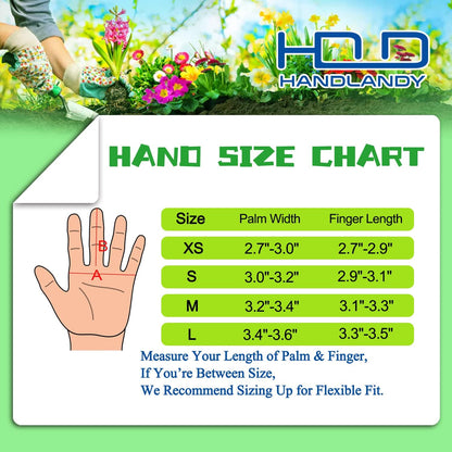 HANDLANDY Long Gardening Gloves for Men & Women, Thorn Proof Rose Pruning Gloves Leather Gauntlets Garden Glove Yard Work Glove (Large, Green)